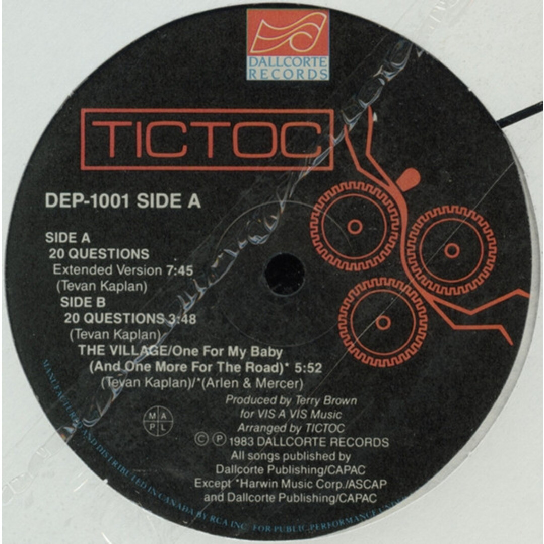 LP Tictoc 20 Questions DEP1001 Dallcorte Records 未開封 /00260 エンタメ/ホビーのエンタメ その他(その他)の商品写真