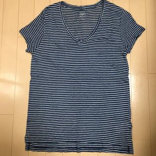 ギャップ(GAP)のGAP ボーダー リネンシャツ(Tシャツ(半袖/袖なし))