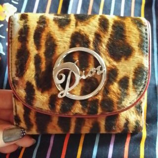 クリスチャンディオール(Christian Dior)のDior ヒョウ柄折り財布(財布)