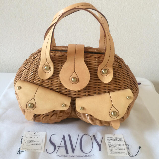 SAVOY(サボイ)の新品 SAVOY ラタン かごバッグ カゴバッグ レディースのバッグ(かごバッグ/ストローバッグ)の商品写真