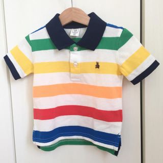 ベビーギャップ(babyGAP)の未使用 80 babyGAP ポロシャツ レインボー 半袖(シャツ/カットソー)