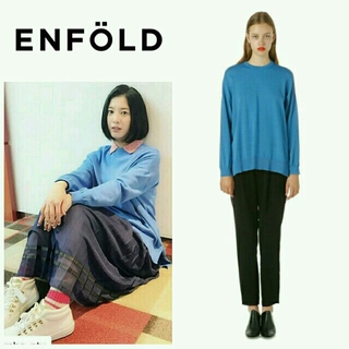 エンフォルド(ENFOLD)の17SS 2度着用 エンフォルド ハイツイストウール クルーネックニット(ニット/セーター)