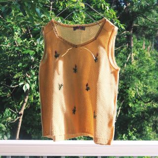 サンタモニカ(Santa Monica)のflower ribbon knit vest(ベスト/ジレ)