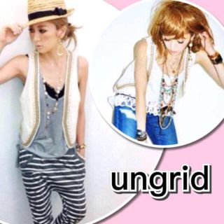 アングリッド(Ungrid)の【まだまだ綺麗に着れます】 ungrid ビジュー ベスト(ベスト/ジレ)