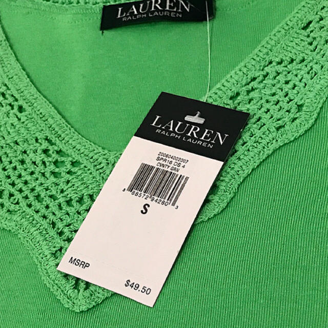 Ralph Lauren(ラルフローレン)のラルフローレン レディース グリーンTシャツ レディースのトップス(Tシャツ(半袖/袖なし))の商品写真