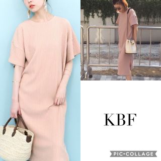 ケービーエフ(KBF)の【インスタ多数掲載】KBF リブ ワンピース マキシワンピース(ロングワンピース/マキシワンピース)