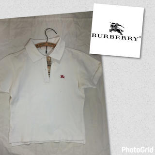 バーバリー(BURBERRY)のバーバリー ポロシャツ白 140 150スクールポロシャツ(ポロシャツ)