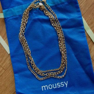 マウジー(moussy)のmoussy♡3チェーンネックレス(ネックレス)