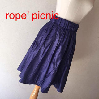 ロペピクニック(Rope' Picnic)の美品たっぷりギャザーの入った膝丈スカート(ひざ丈スカート)