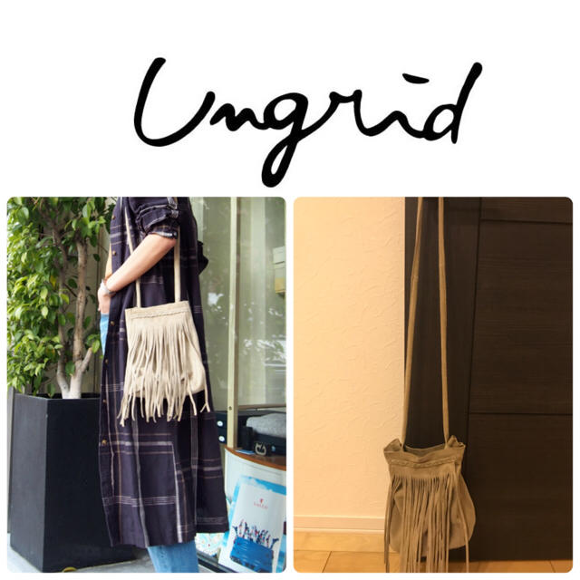 Ungrid(アングリッド)のungridスウェードフリンジバッグ レディースのバッグ(ショルダーバッグ)の商品写真