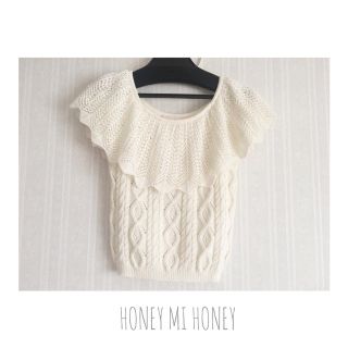 ハニーミーハニー(Honey mi Honey)のフリルニットトップス(ニット/セーター)