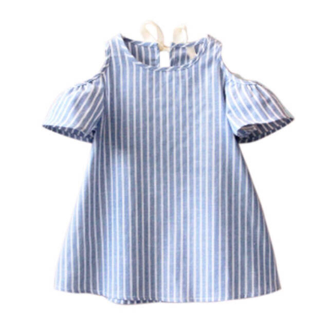 ♡新品♡オフショルダーワンピース 90サイズ程度 キッズ/ベビー/マタニティのキッズ服女の子用(90cm~)(ワンピース)の商品写真