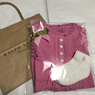 ラルフローレン(Ralph Lauren)のYuYu様専用♡ラルフローレン ギンガムショートオール12M(ロンパース)