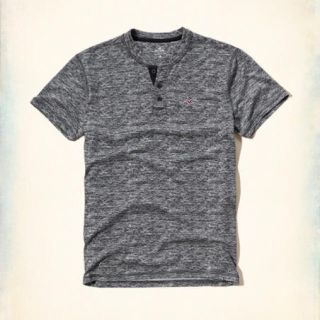 ホリスター(Hollister)の米国S【厳選】ホリスター ヘンリーTシャツ★米国S★グレー★新品(Tシャツ/カットソー(半袖/袖なし))