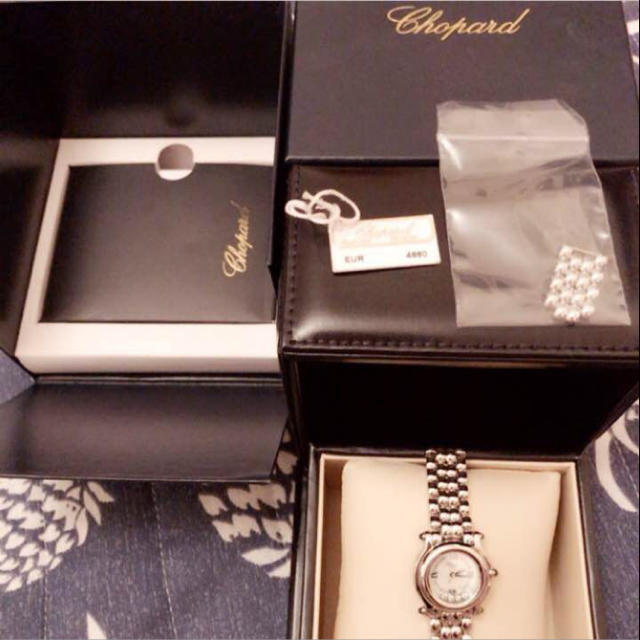 Chopard(ショパール)のariel様専用 美品 ショパール ハッピースポーツ 5P ダイヤモンド レディースのファッション小物(腕時計)の商品写真