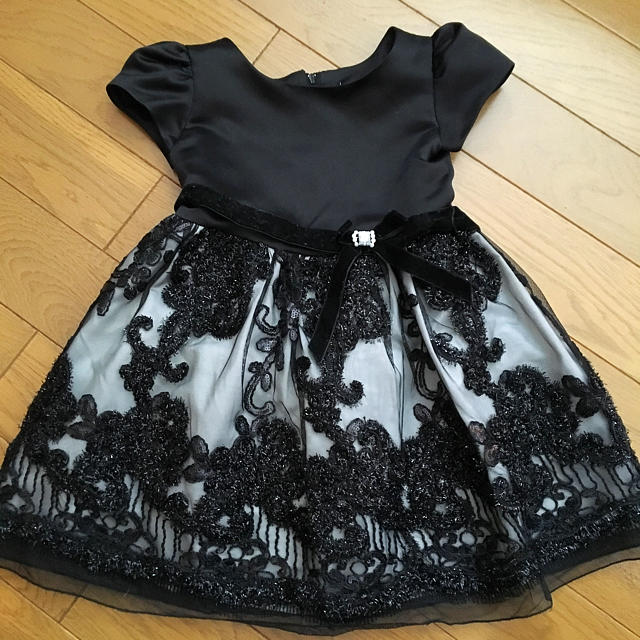 motherways(マザウェイズ)のブラックドレス 97cm キッズ/ベビー/マタニティのキッズ服女の子用(90cm~)(ドレス/フォーマル)の商品写真