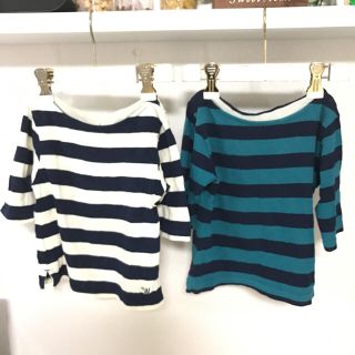 グローバルワーク(GLOBAL WORK)のグローバルワーク kids 90-95-100 ボーダーカットソー２枚セット(Tシャツ/カットソー)