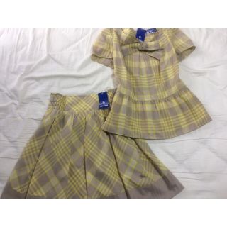 バーバリー(BURBERRY)の新品♪ブルーレーベル クレストブリッジ セットアップ 36(ミニワンピース)