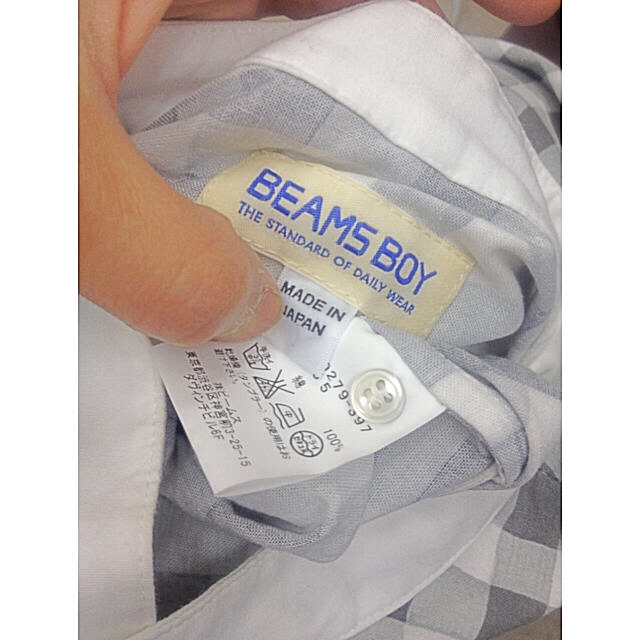 BEAMS ギンガムチェックオーバーショルダーシャツの通販 by RIKO's shop｜ビームスならラクマ - BEAMS 特価最安値