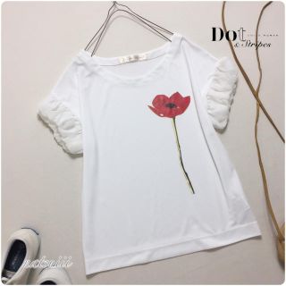 ドットアンドストライプスチャイルドウーマン(Dot&Stripes CHILDWOMAN)のDot&Stripes チャイルドウーマン  アネモネ シフォン袖 プルオーバー(Tシャツ(半袖/袖なし))