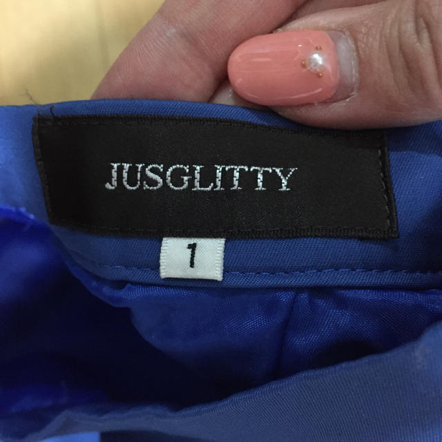 JUSGLITTY(ジャスグリッティー)のJUSGUDLITTY ブルースカート 美品 レディースのスカート(ミニスカート)の商品写真