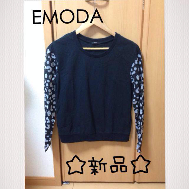 EMODA(エモダ)のレオパードドッキングトップス レディースのトップス(カットソー(長袖/七分))の商品写真