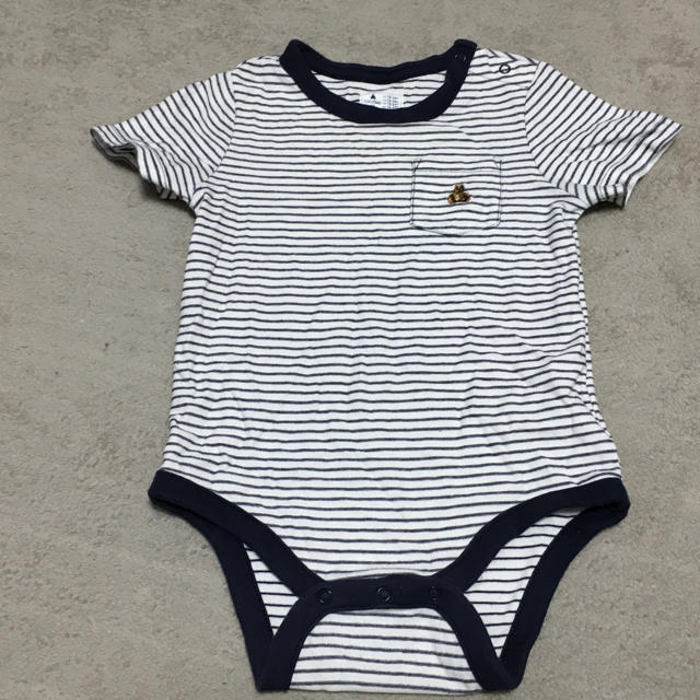 babyGAP(ベビーギャップ)のbaby GAP ボーダー ロンパース キッズ/ベビー/マタニティのキッズ服男の子用(90cm~)(Tシャツ/カットソー)の商品写真