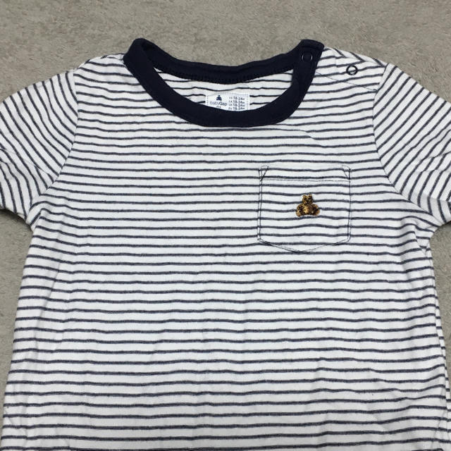 babyGAP(ベビーギャップ)のbaby GAP ボーダー ロンパース キッズ/ベビー/マタニティのキッズ服男の子用(90cm~)(Tシャツ/カットソー)の商品写真