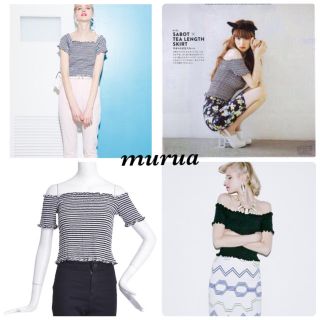 ムルーア(MURUA)のMURUA  fitシャーリングトップス(カットソー(半袖/袖なし))