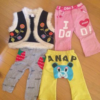 アナップキッズ(ANAP Kids)のアナップ90cm4着set(カジュアルパンツ)