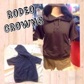 ロデオクラウンズ(RODEO CROWNS)のロデオクラウンズ✴︎無地黒スウェットパーカー(パーカー)