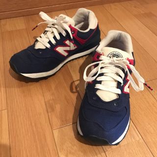 ニューバランス(New Balance)のニューバランス スニーカー ネイビー×ピンク 美品✨(スニーカー)