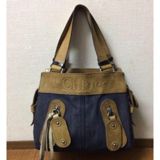 クロエ(Chloe)のクロエ デニム✖️レザー バッグ(ハンドバッグ)