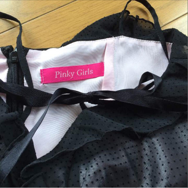 PinkyGirls(ピンキーガールズ)のお値打ち送料込み☆二次会に♩ピンキーガール 黒ドレスワンピース レディースのフォーマル/ドレス(ミディアムドレス)の商品写真