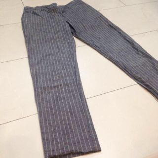 ギャップ(GAP)の美品 Gap ストライプ ヒッコリー テーパードパンツ クロップドパンツ(クロップドパンツ)