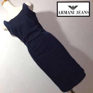 アルマーニジーンズ(ARMANI JEANS)のARMANI JEANS デニム ワンピース(ひざ丈ワンピース)