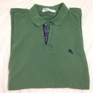 バーバリー(BURBERRY)の福うさぎ様専用 ポロシャツ 半袖 グリーン イングランド製(ポロシャツ)