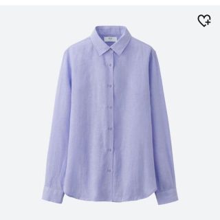 ユニクロ(UNIQLO)のプレミアムリネンシャツ パープル(シャツ/ブラウス(長袖/七分))