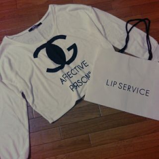 リップサービス(LIP SERVICE)のLIP SERVICE ロゴトップス♡(カットソー(長袖/七分))