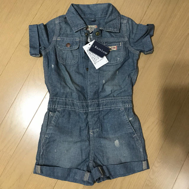 Ralph Lauren(ラルフローレン)の【新品未使用】ラルフローレン  デニム オールインワン  キッズ/ベビー/マタニティのキッズ服女の子用(90cm~)(ワンピース)の商品写真