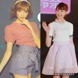 スナイデル(SNIDEL)の【モデル着用♥②点セット】藤井リナ/トリンドル玲奈 オーガンジー/チェック(ミニスカート)