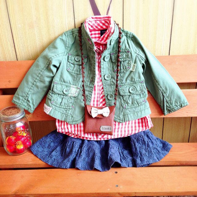 babyGAP(ベビーギャップ)のGAPギンガムチェックシャツ キッズ/ベビー/マタニティのキッズ服女の子用(90cm~)(その他)の商品写真