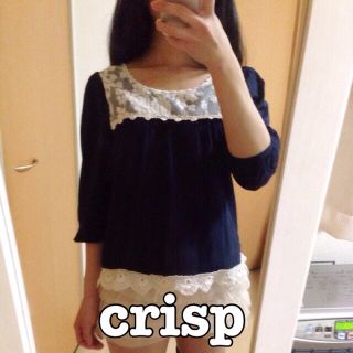 クリスプ(Crisp)のcrisp レース カットソー(カットソー(長袖/七分))