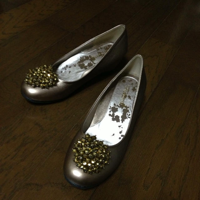 ゴールドパンプスLL レディースの靴/シューズ(ハイヒール/パンプス)の商品写真