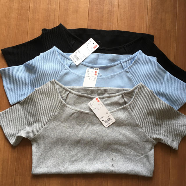 UNIQLO(ユニクロ)のユニクロ リブバレエネックT ３枚セット レディースのトップス(Tシャツ(半袖/袖なし))の商品写真