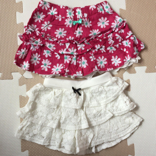 西松屋(ニシマツヤ)のスカートパンツ2枚セット キッズ/ベビー/マタニティのベビー服(~85cm)(パンツ)の商品写真