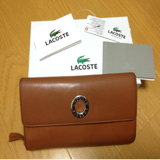 LACOSTE - ♪Lacosteブラウン長財布♪牛革の通販 by Olive's Closet｜ラコステならラクマ