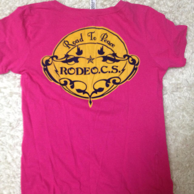 RODEO CROWNS(ロデオクラウンズ)のRODEO CROWNS ピンクＴシャツ レディースのトップス(Tシャツ(半袖/袖なし))の商品写真