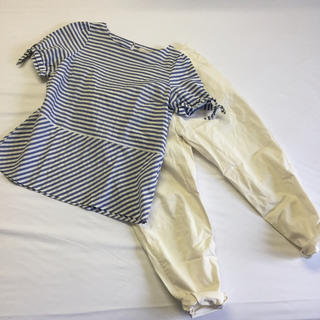 ショコラフィネローブ(chocol raffine robe)のボーダートップス(Tシャツ(半袖/袖なし))