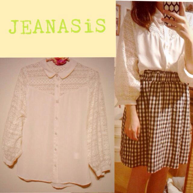 JEANASIS(ジーナシス)のJEANASiSレース切り替えシャツ レディースのトップス(シャツ/ブラウス(長袖/七分))の商品写真